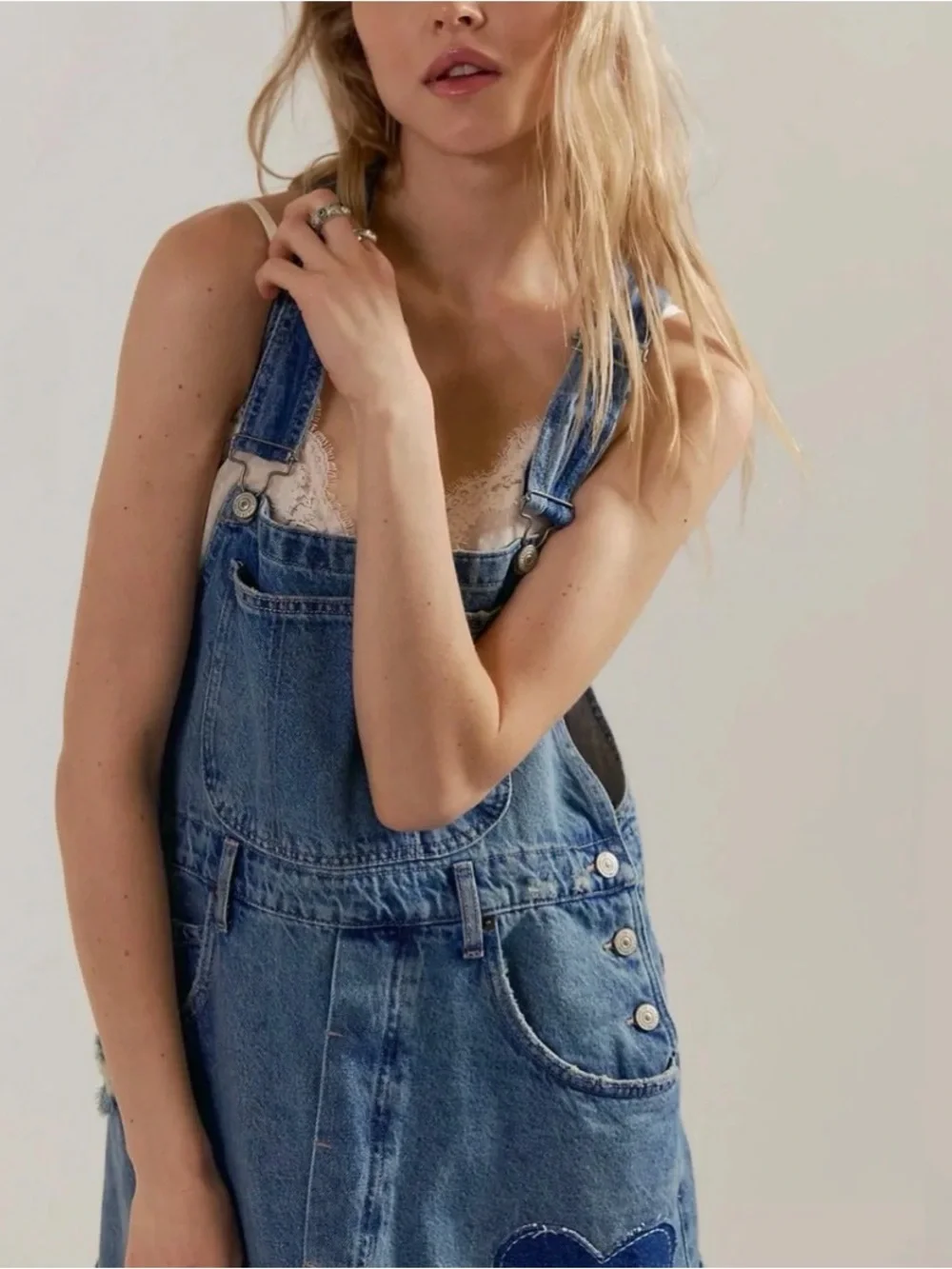 Free People We The Free Key To My Heart Patched Skirtalls